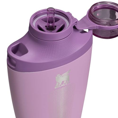 Stanley Cross Bottle 23 oz | Travel Water Bottle with Jacquard Strap | Leakproof Tritan Lid with Removable Straw | Insulated Stainless Steel | BPA-Free | Lilac - color: Lilac, size: 23 Ounces