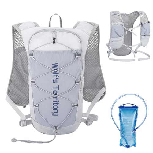 TRIWONDER Hydration Vest Running Backpack for Men & Women, Water Pack for Hiking, Camping, Climbing & Cycling, Lightweight Daypack - color: 02 Grey 5L - with 2L Water Bladder