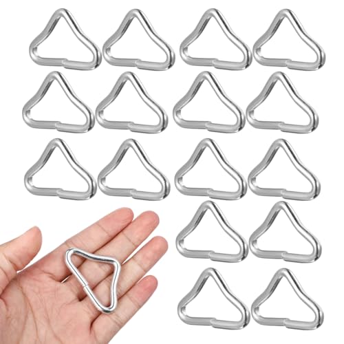 ibasenice 20Pcs Triangle Rings for Trampoline Buckles High Strength Replacement Clips for Jumping Mats for Outdoor Activities Crack Resistant Design for Enhanced Bounce