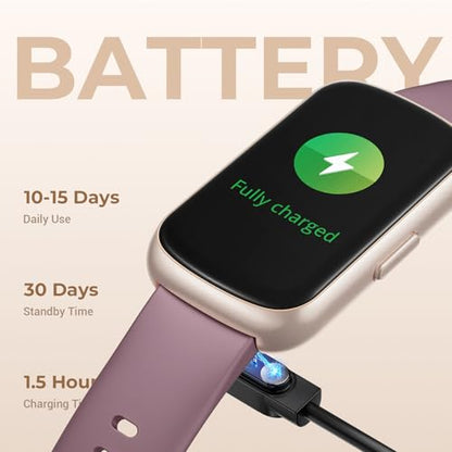 Health Fitness Tracker Smart Watch with 24/7 Heart Rate, Blood Oxygen, Sleep Tracker, Pedometer, 3 Colorful Bands & 3ATM Waterproof Activity Tracker with Step Calorie Counter, Smoke Violet - color: Smoke Violet