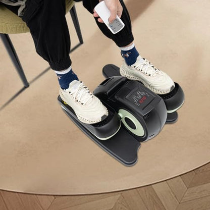 Under Desk Elliptical Machine, Mini Portable Elliptical Machines for Seniors, Electric Seated Pedal Exerciser with LCD Display Monitor, Remote Control, Leg Exercise Equipment for Home Office