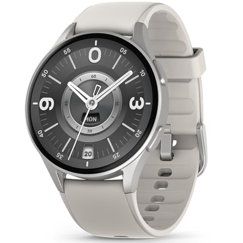Smart Watch for Women, Built-in Alexa, GPS, HRV, VO2 Max, Blood Oxygen, Sleep & Stress Monitor, BT Calling, Compass, Altimeter, 1.32" AMOLED, Fitness & Women’s Health, Waterproof, iPhone Compatible - color: Starlight Gray