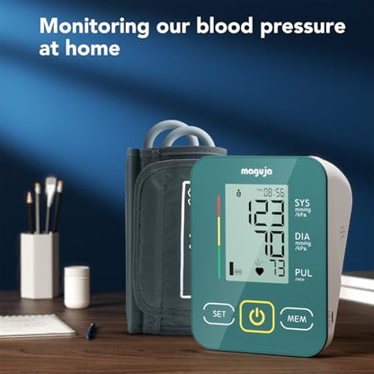 maguja Upper Arm Blood Pressure Monitor Auto Digital for Home Use (Green) - color: Green