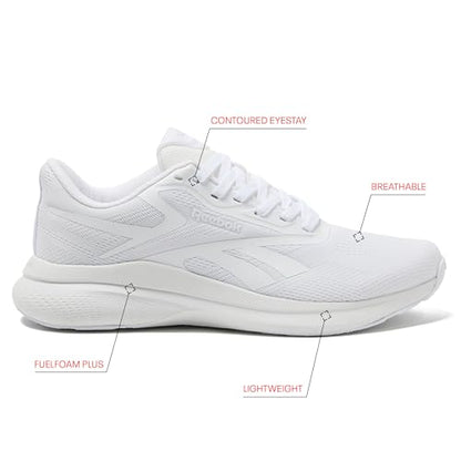 Reebok Energen Run 4 Running Shoes for Men, Lightweight Athletic Mens Sneakers Size 6.5 to 14 - color: White/White/White, size: 8.5