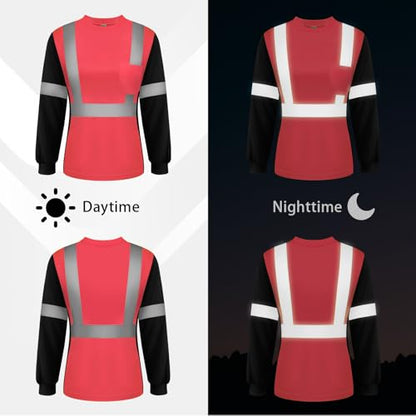 Safety Shirts for Women High Visibility Shirts, Pink-CY XS - color: Pink-wcxy, size: X-Small