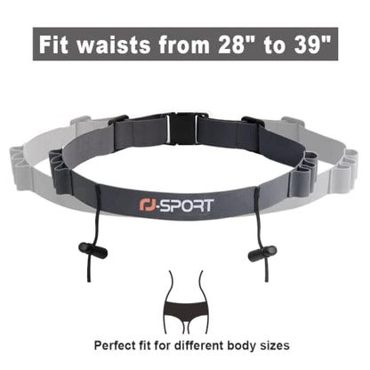 RJ-Sport Race Number Belt with 6 Energy Gel Loops for Triathlon & Marathon - color: 04 Pink