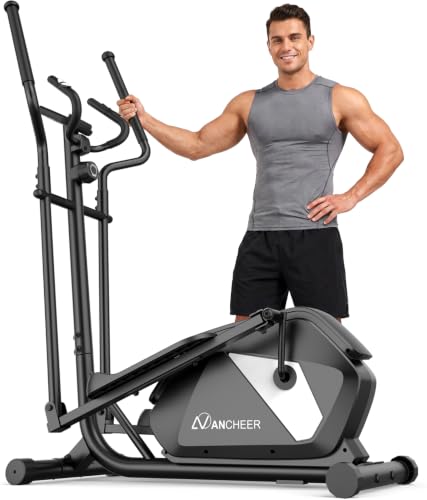 ANCHEER Elliptical Machine for Home,Hyper-Quiet Magnetic Elliptical Trainer - color: Charcoal Grey