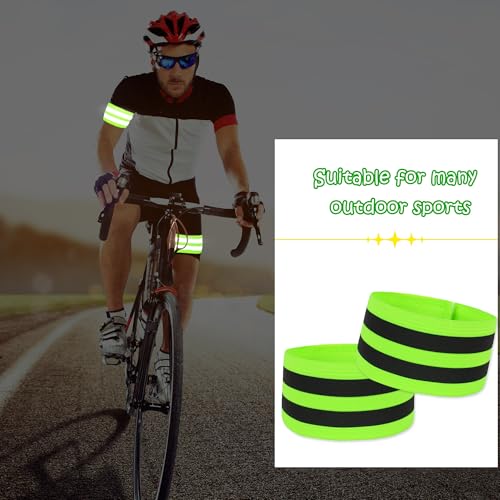 56 Pcs Reflective Bands Reflective Bands Visibility Reflective Straps Reflector Running Gear for Arm Wrist Ankle Leg Women Men Night Running Cycling Walking