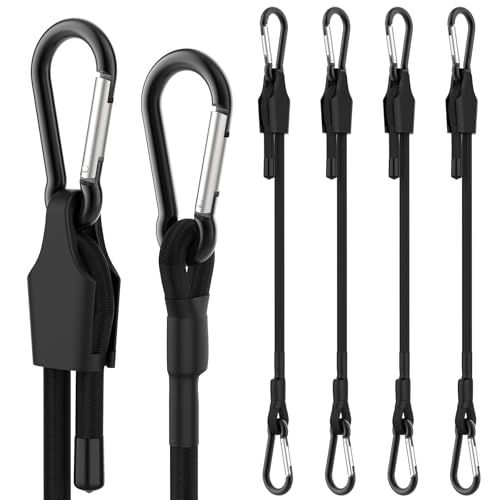 SDTC Tech 36 Inch Adjustable Bungee Cords with Carabiner Hooks - size: 36 inch-4 pack