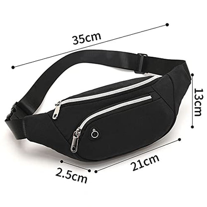 Waist Pack Bag for Men&Women - Fanny Pack for Workout Traveling Running. - color: (302)Black