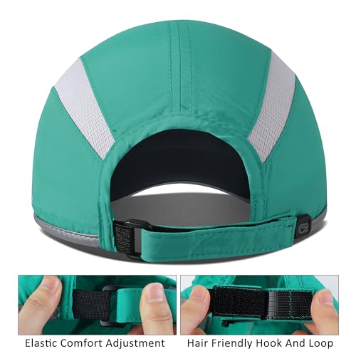 GADIEMKENSD Reflective Folding Outdoor Hat Unstructured Design UPF 50+ Sun Protection Sport Hats for Womens and Mens - color: Green