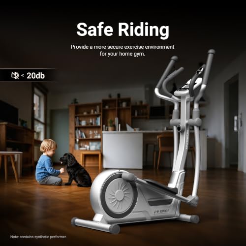 HARISON Elliptical Machine, 350 LB Capacity, 16-Level Resistance - color: White