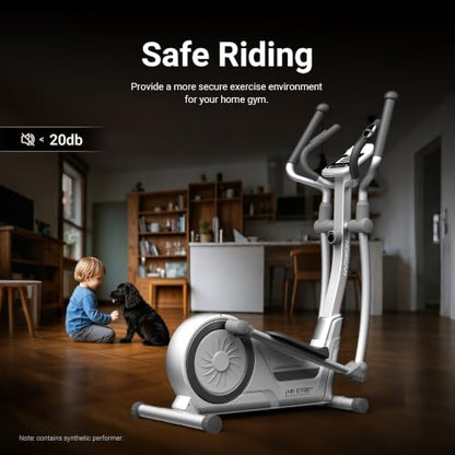 HARISON Elliptical Machine, 350 LB Capacity, 16-Level Resistance - color: White