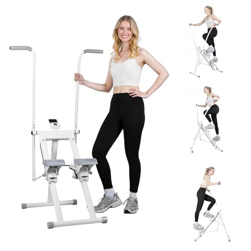 Stair Steppers with Resistance at Home Gym,Vertical Climber Cardio Exercise Machine,Full Body Workout Machine with Adjustable Handlebar & Pedals, 265lbs Load