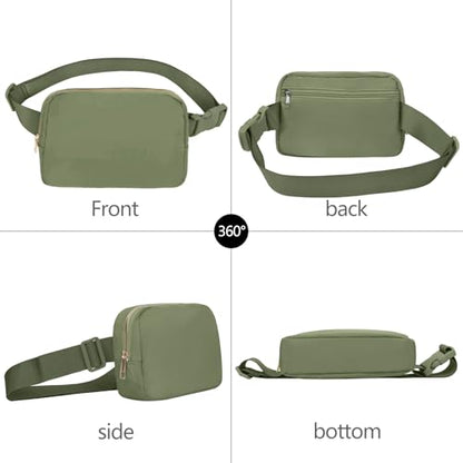 VOROLO Fanny Pack For Women And Men Crossbody Bag Belt Bag Khaki Green - color: Khakii Green