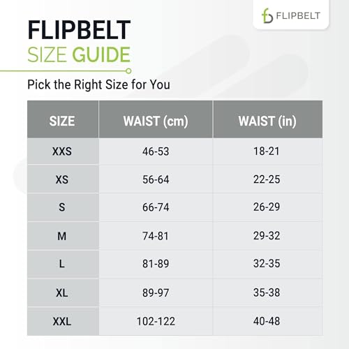 FlipBelt Zipper Running Belt, Waist Pack for Fitness and Running, US Company - color: White, size: X-Small