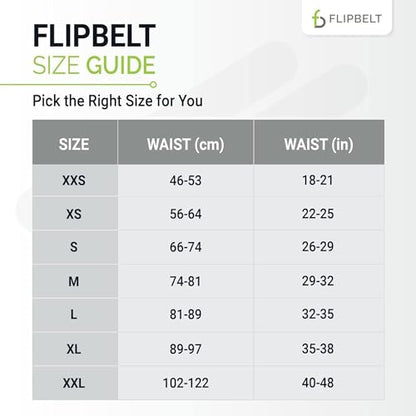 FlipBelt Zipper Running Belt, Waist Pack for Fitness and Running, US Company - color: Carbon, size: X-Small