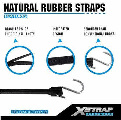 XSTRAP STANDARD 20PK 100% EPDM Bungee Cords 31" Natural Rubber Tarp Straps - size: 31''