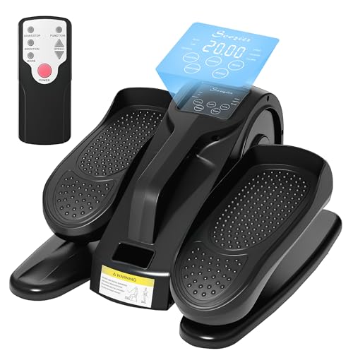 Soozier Under Desk Elliptical Exercise Machine Powered Remote & LCD Display