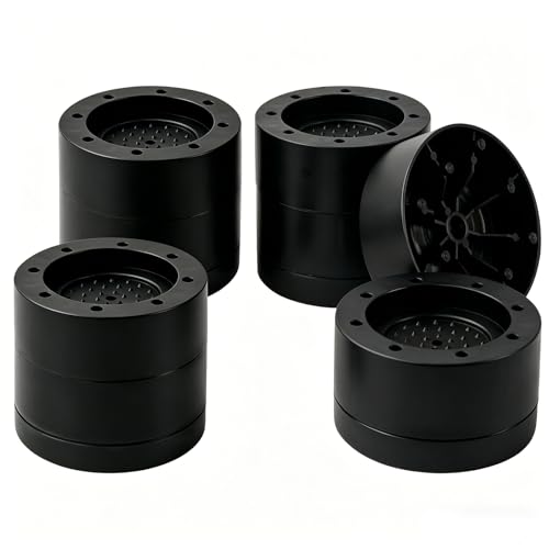 Bed Risers Adjustable Furniture Risers Heavy Duty Lifts Height 2 " - color: Black