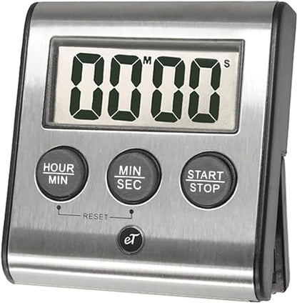 Elegant Digital Kitchen Timer Stainless Steel - Loud Alarm - Model eT-78 - size: 12-Pack eT-78