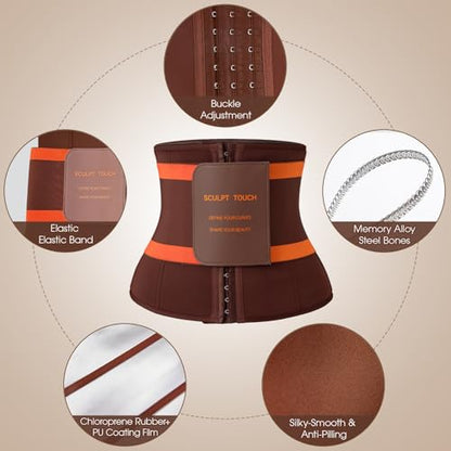 SCULPT TOUCH Waist Trainer for Women,Adjustable Tummy Control Belt for Postpartum Support, Workout, Shaping & Daily Wear - size: XX-Large