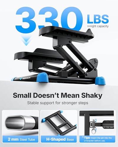 MERACH New 3-in-1 Mini Stepper with Large Stride & Shock Pad Design