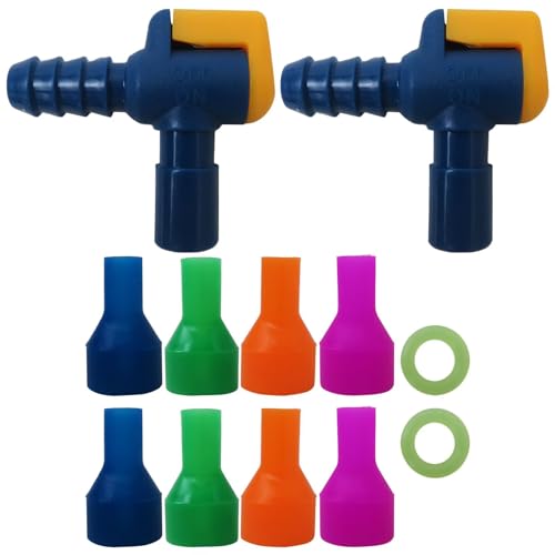 [2025 New] 8-Pack Bite Valve Replacement Mouthpieces for Camelbak and Most Brands, with 2 Shutoff Valve and Tube O-Ring for Hydration Bladder and Backpack Water Reservoir