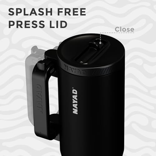 23oz Insulated Tumbler with Foldable Handle & 10oz Snack/Pill Container - color: black