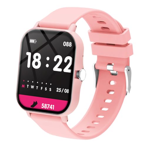Smartwatch for Men Women - Bluetooth Call, Fitness Tracker, Camera Control & Sleep Monitor, 1.83" Touch Screen, Waterproof - for Android & iPhone (Pink) - color: Pink