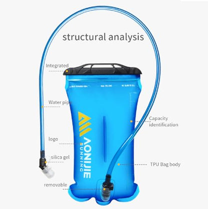 AONIJIE Hydration Bladder 1.5L Water Reservoir, Leakproof Water Storage Bladder Bag, BPA Free, Large Opening, for Hiking Camping Running - color: G1#1.5L Bladder