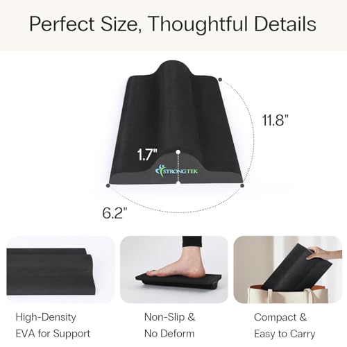 StrongTek Foot Stretcher, High-Density EVA Calf Stretching Wedge, Portable