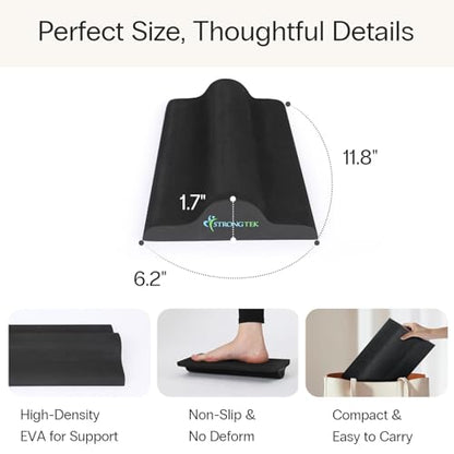 StrongTek Foot Stretcher, High-Density EVA Calf Stretching Wedge, Portable