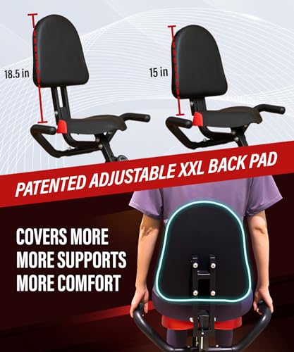 YYFITT 3-IN-1 Exercise Bike with Luminous Display | Foldable | XXL Backrest