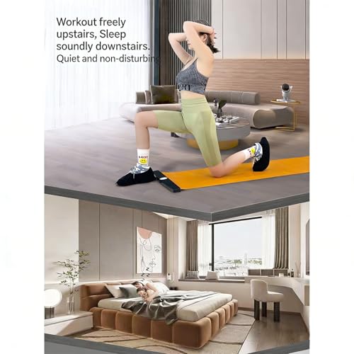Sliders for Working Out Slide Board Mat with End Stops, Booties & Carrying Bag for Low-Impact Indoor Home Workouts Pot Training Fitness and Improve Balance Ability