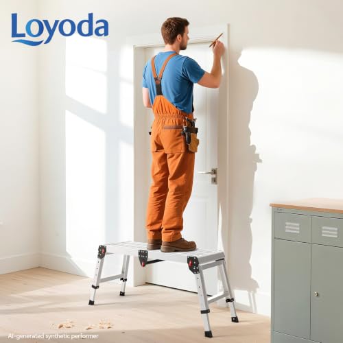 Loyoda Work Platform 500 lbs with One-Touch Automatic Fold, Larger, Black - size: Larger Black
