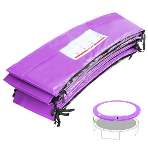 ACWARM HOME 16FT/15FT/14FT/12FT/10FT Trampoline Safety Pad Replacement, Round Trampoline Spring Protection Cover, Fits 16FT/15FT/14FT/12FT/10FT Frames, Water-Resistant Trampoline Accessories - color: Purple, size: 10FT