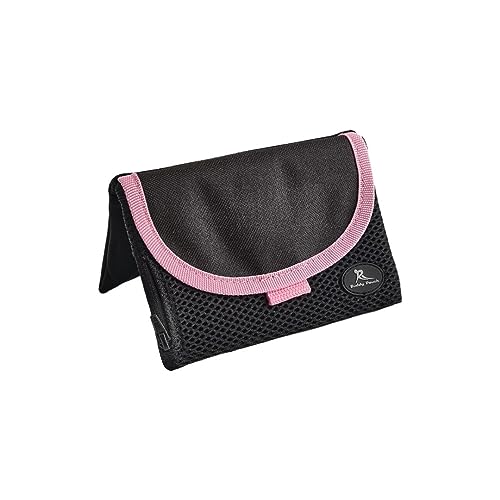 Running Buddy Magnetic Pouch Beltless Running Bag No Bounce - color: Black/Pink, size: Large (5.9 in x 4 in)