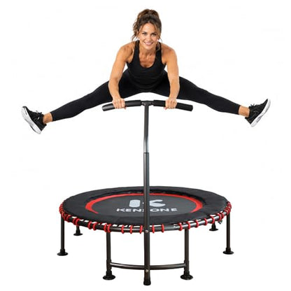 K KENSONE 40"/48" Foldable Bungee Rebounder Trampoline for Adults with Bar - size: 48 inch, style: T-Bar