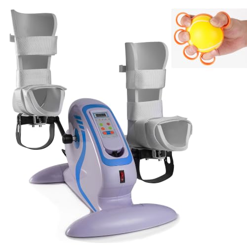 Electric Pedal Exerciser for Seniors with Remote Control - color: White