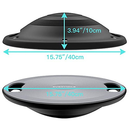 Wobble Exercise Balance Board, No-Skid Surface - color: Classic Gray