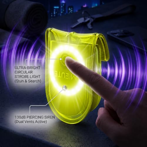 Clip-On Personal Safety Alarm 130dB for Women with LED Strobe