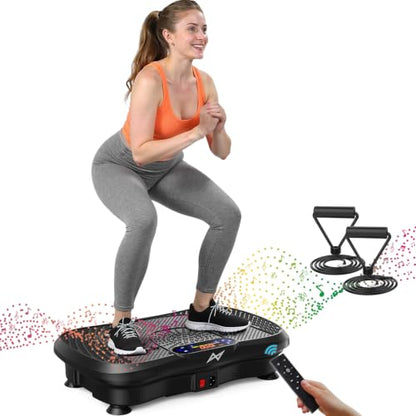 AXV Vibration Plate Exercise Machine Fitness Platform Body Vibrating Board - color: BT.PRO.DEEP