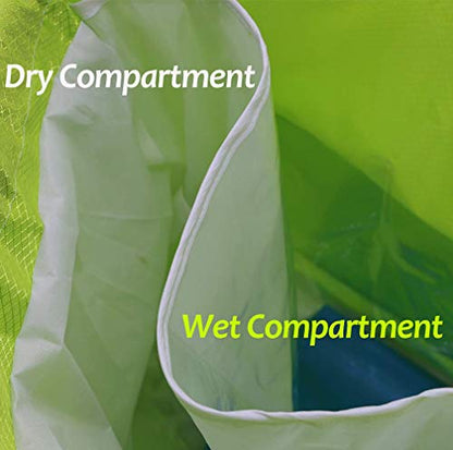 KIKIGOAL Dry Wet Separated Swimming Bag Portable Drawstring Backpack Waterproof Gym Sports Pool Beach Gear Bag - color: Pink