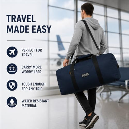 Heavy Duty Cargo Duffel Large Sport Gear Drum Set Equipment Hardware Travel Bag Rooftop Rack Bag - color: Navy, size: 24" x 12" x 12"