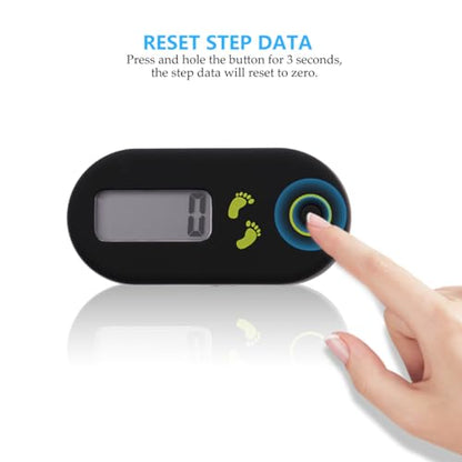 Veemoon 3D Digital Pedometer Accurate Step Counter Walking Distance Miles Calorie Counter Exercise Time Silent with Clip and Lanyard for Men Women Exercise
