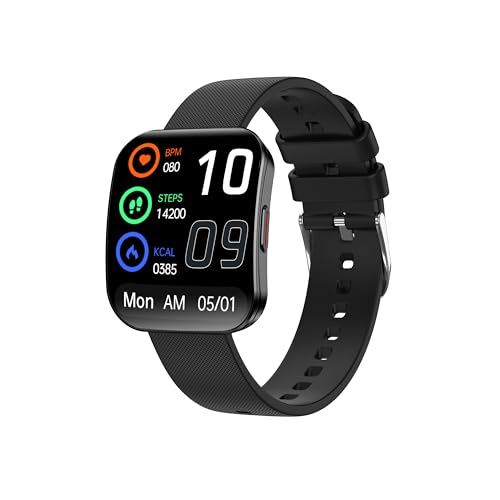MFVLP Smart Watch for Women, 1.85" HD Fitness Tracker Matte Black - color: Matte Black