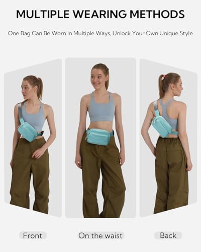 WATERFLY Fanny Pack Belt Bag for Men Women Casual Waist Pack - color: Sky Blue