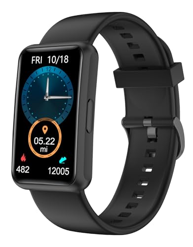 HUAKUA Pedometer Watch No Bluetooth Fitness Tracker Step Counter Black - color: Black