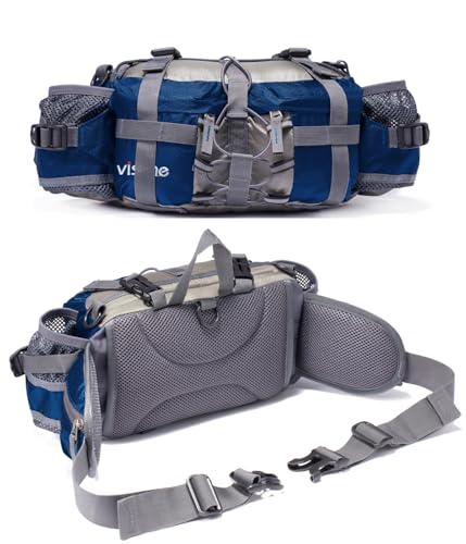 VISCNE Outdoor Fanny Pack Hiking Fishing Waist bag 2 Water Bottle Holder Lumbar Pack